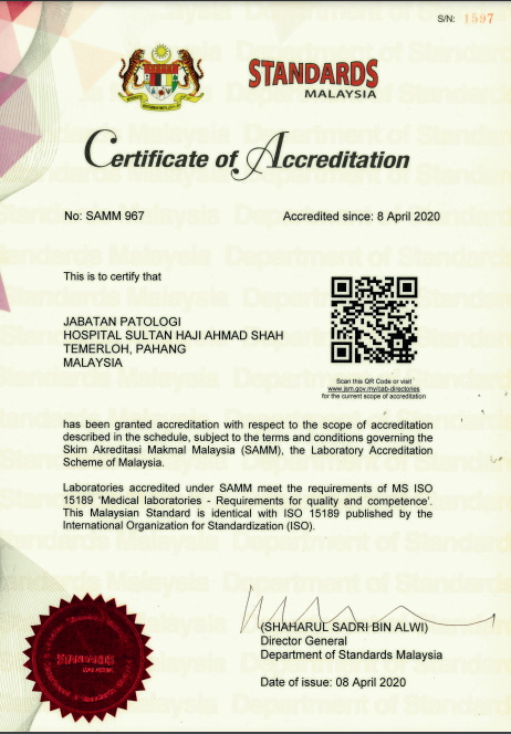 Pensijilan ISO 15189